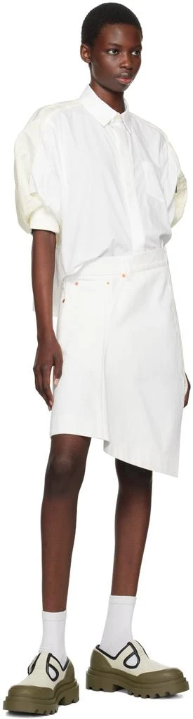 Sacai White Puff Sleeve Shirt 4