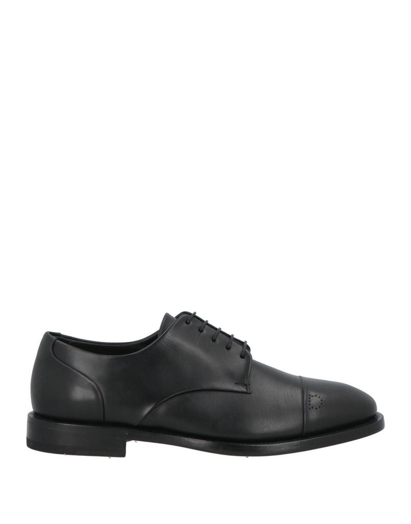 Salvatore Ferragamo Black Leather Caracas Monk Strap Shoes