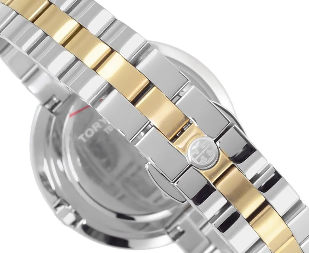 undefined Tory Burch Miller Womens Two-Tone Dress Watch, White Gold Dial, Stainless Steel 4