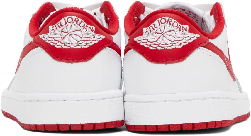 Nike Jordan White & Red Air Jordan 1 Low OG Sneakers 2