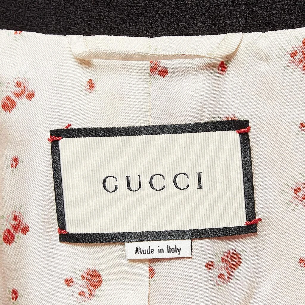 Gucci Gucci Red Embellished Pocket Wool Sable Military Jacket M 4