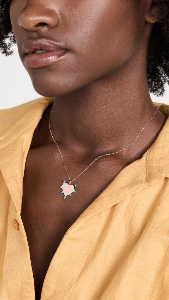 Zoe Chicco 14k Turquoise Gemstones Short Pendant Necklace