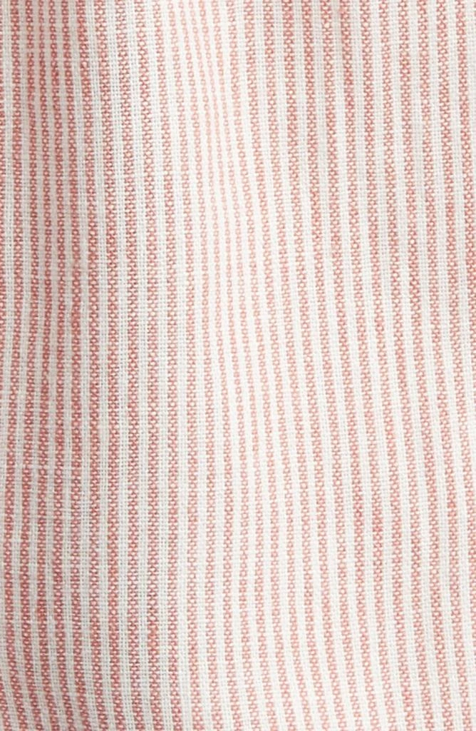 Caslon Stripe Long Sleeve Linen Blend Romper 5