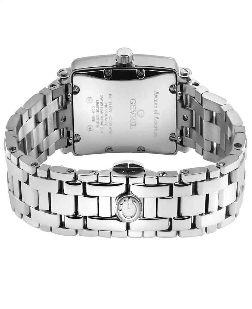 Gevril Women's Avenue of Americas Mini Swiss Quartz Silver-Tone Stainless Steel Bracelet Watch 32mm 3