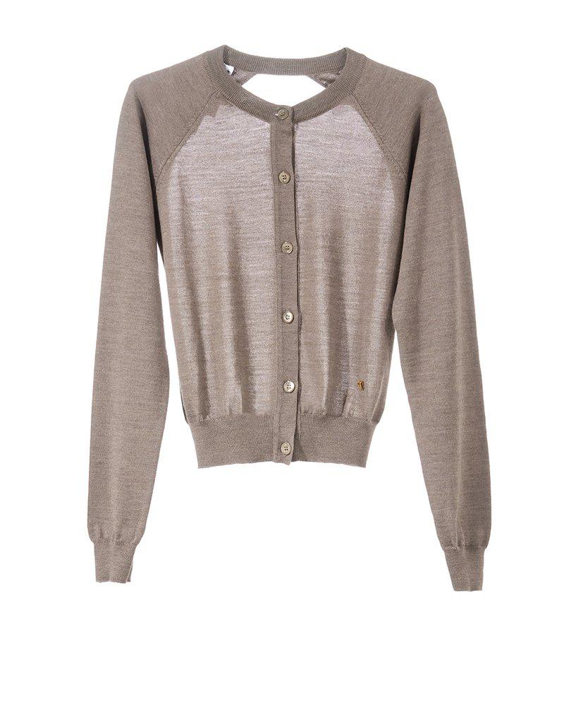 Moschino Moschino Crewneck Open Back Cardigan