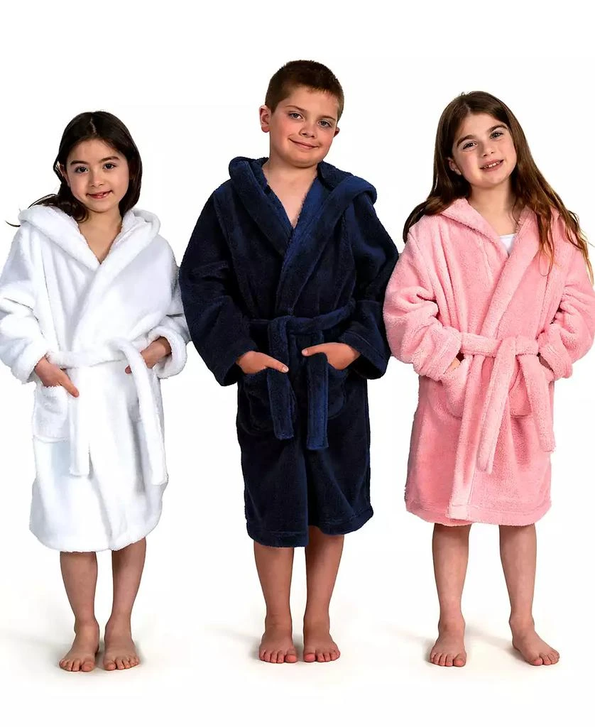 Linum Home Textiles Kids Super Plush Double Brushed Hooded Polyester Bathrobe 6
