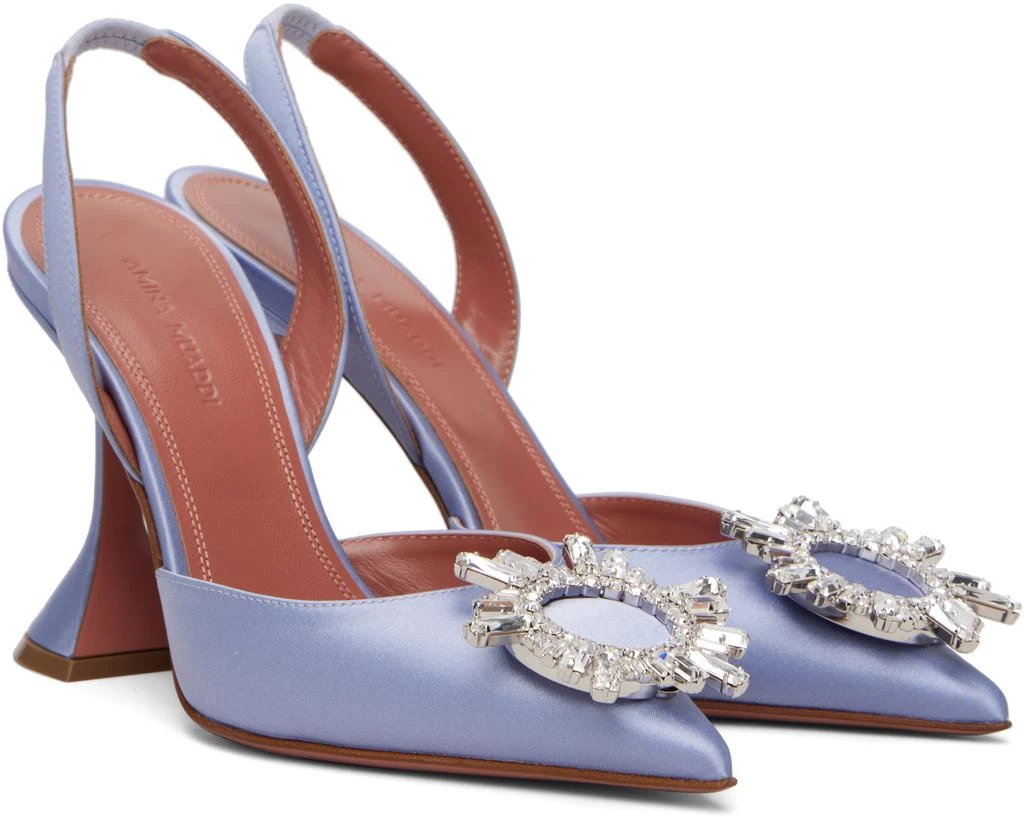 Amina Muaddi Blue Begum Sling 95 Heels 4