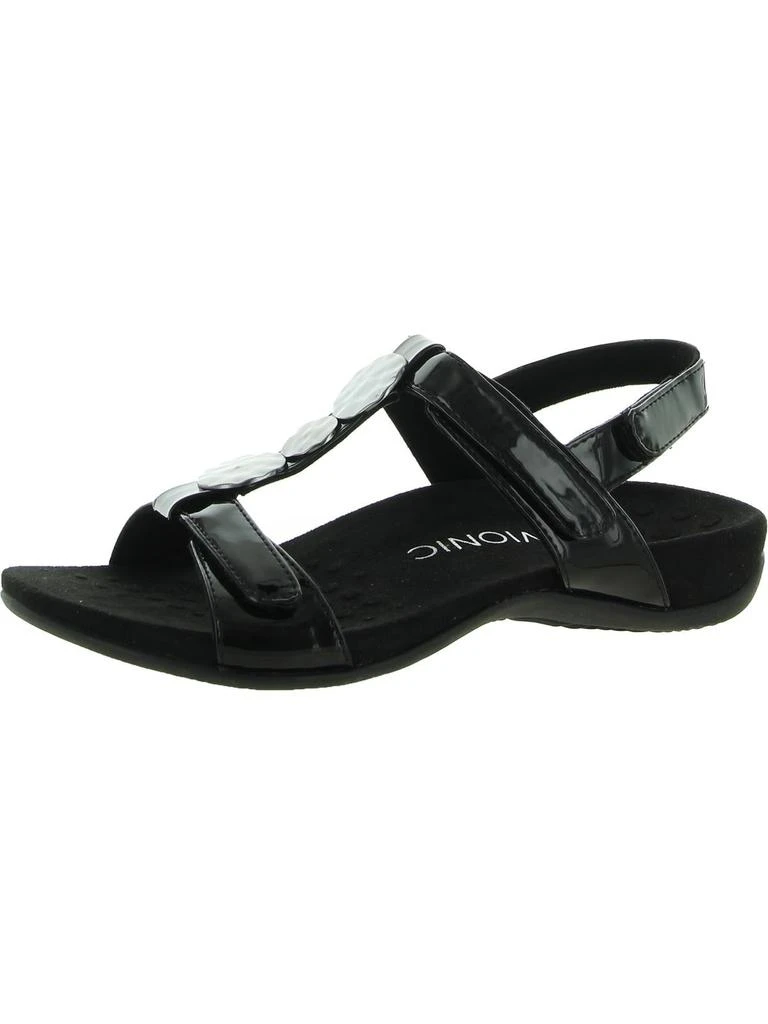 VIONIC Farra Womens Patent Leather Wedge Sandals 1