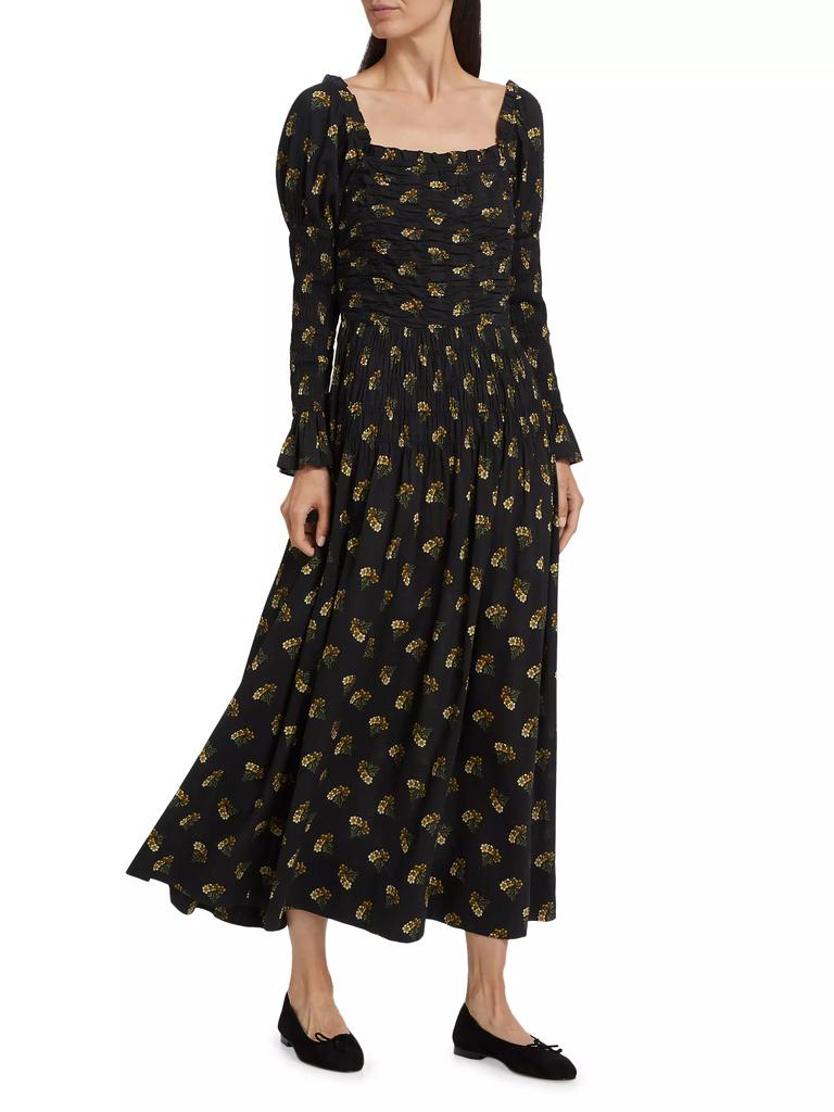 DÔEN Wilmina Floral Smocked Maxi-Dress
