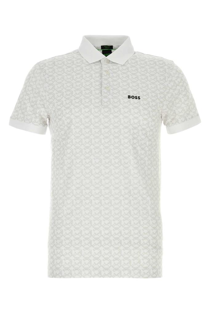 Hugo Boss White Stretch Cotton Polo Shirt