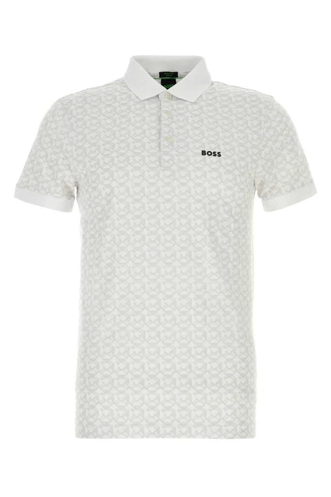 Hugo Boss White Stretch Cotton Polo Shirt 1