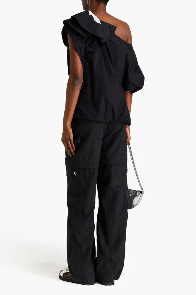3.1 Phillip Lim One-shoulder ruffled cotton-blend poplin top 3