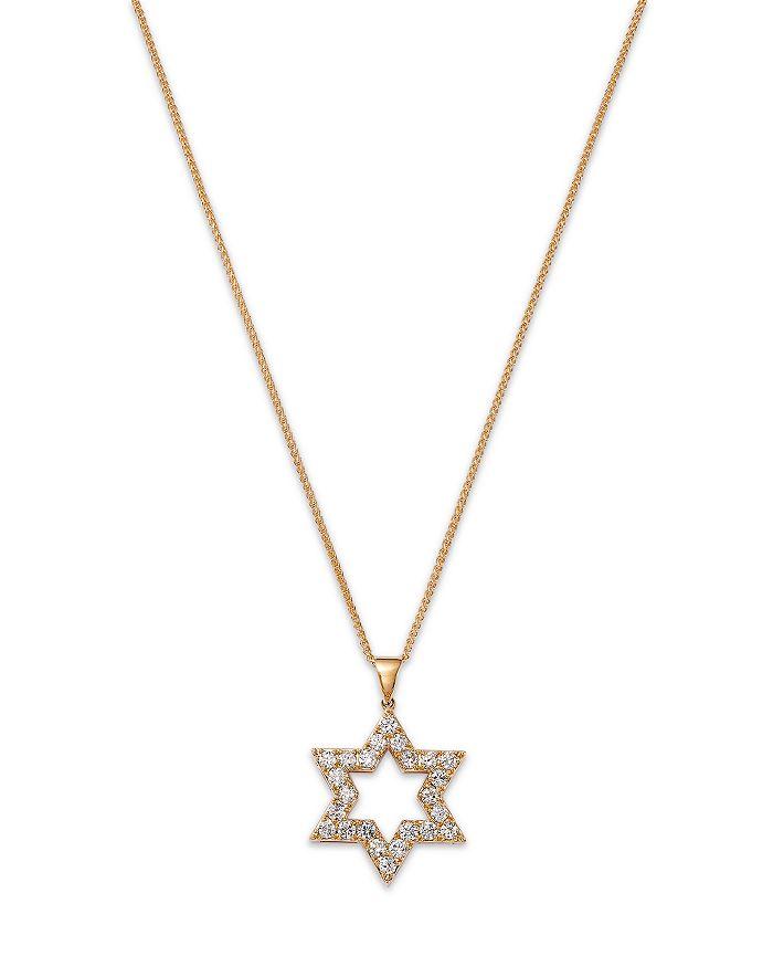 Bloomingdale's Men's Diamond Star of David Pendant Necklace in 14K Yellow Gold, 1.35 ct. t.w.