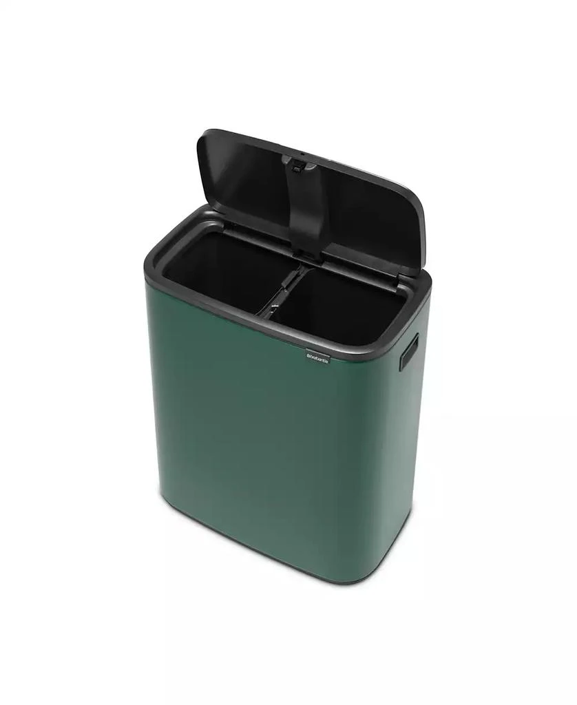 Brabantia Bo Touch Top Dual Compartment Trash Can, 2 x 8 Gallon, 2 x 30 Liter 2