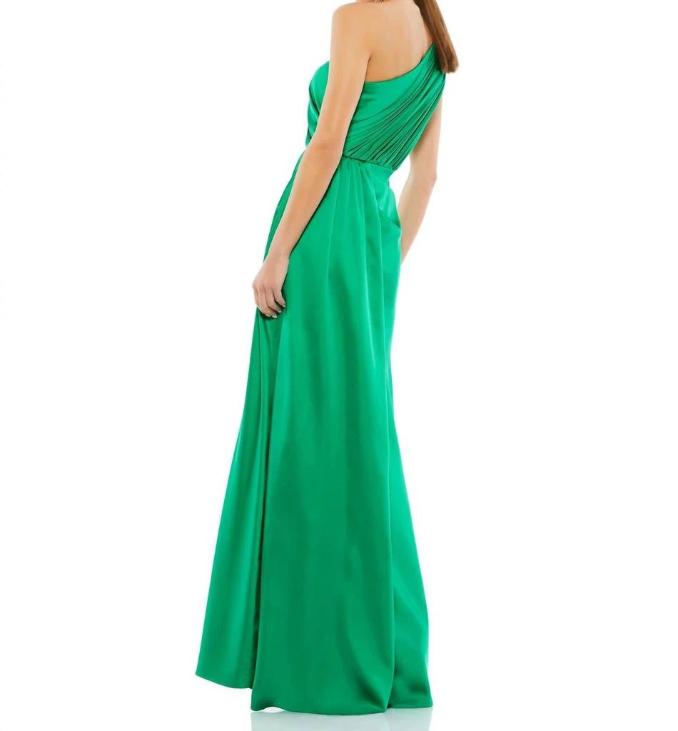 Mac Duggal Mac Duggal - Gathered One Shoulder Satin Faux Wrap Gown 2