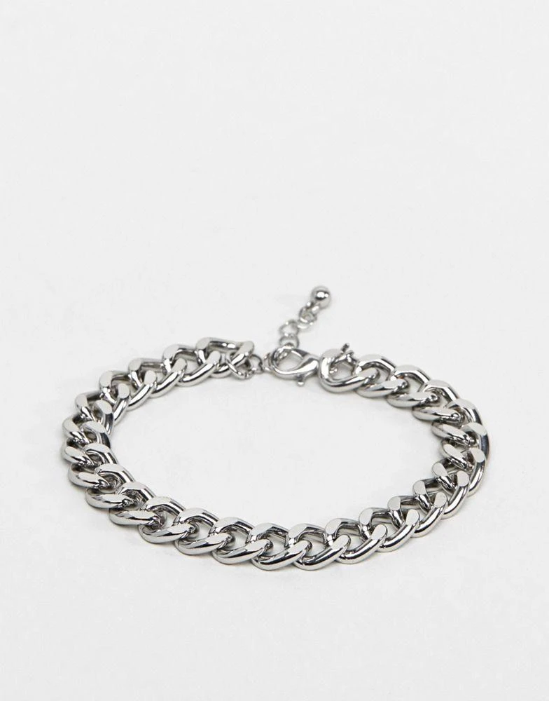 ASOS ASOS DESIGN chunky chain bracelet in silver