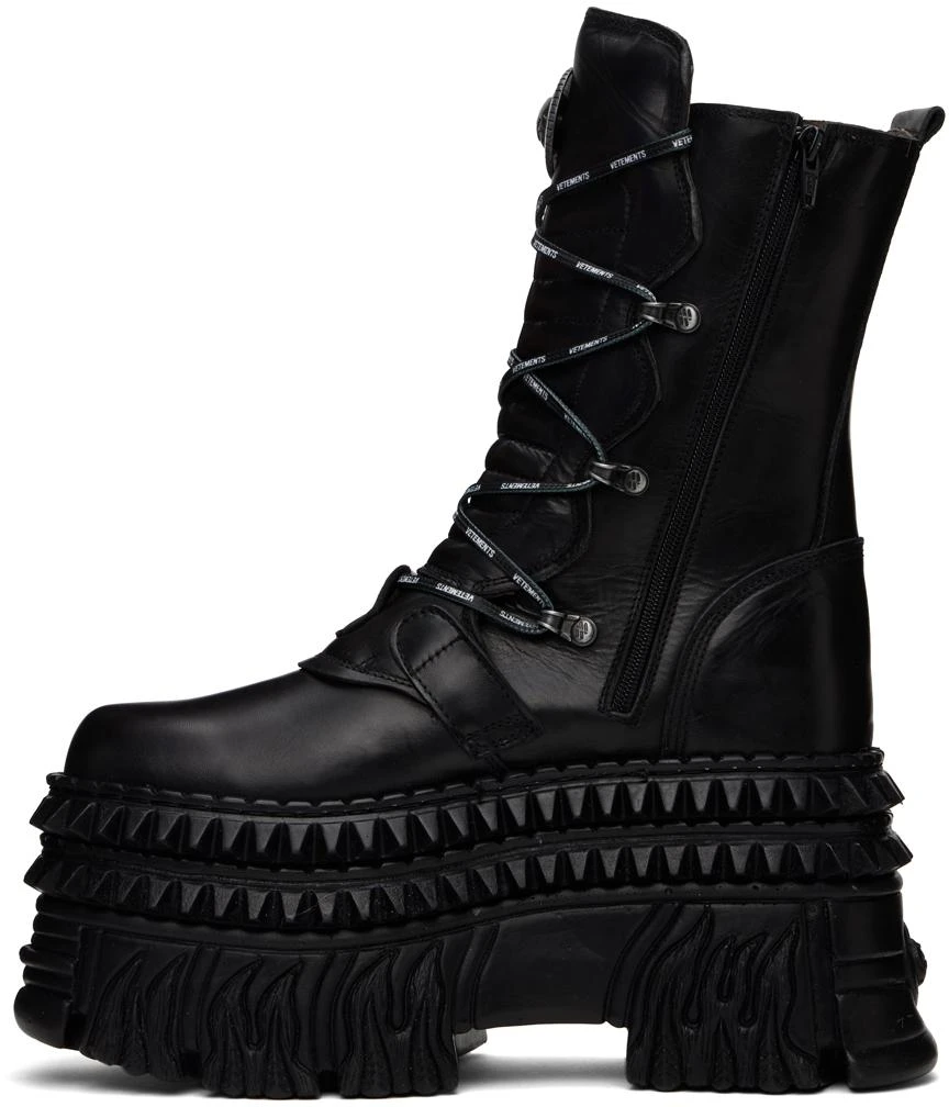 Vetements Black New Rock Edition Lace-Up Boots 3