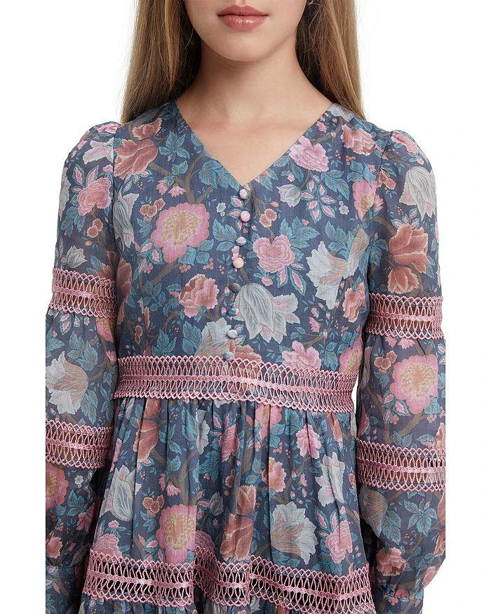 knee length dresses for ladies Carminia Lace & Organza Floral Mini Dress – Mara Blak main image 1