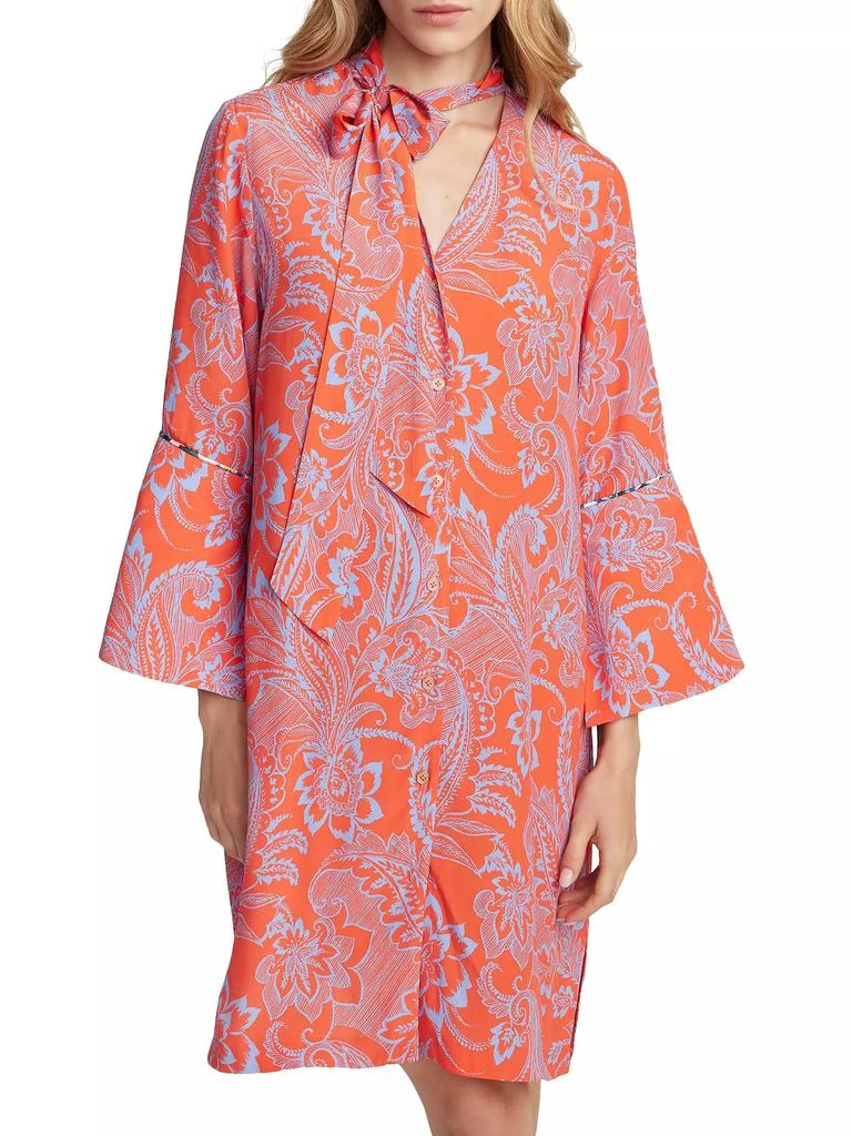 Robert Graham Brenna Paisley Tie-Neck Dress 6