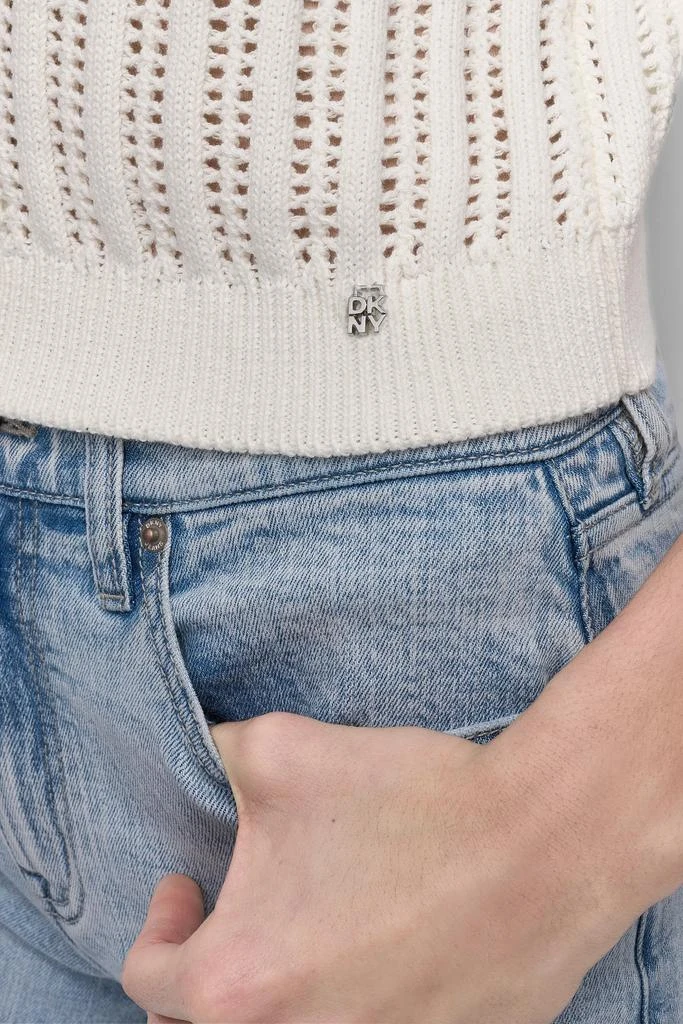 DKNY CABLE POINTELLE KNIT CARDIGAN 5