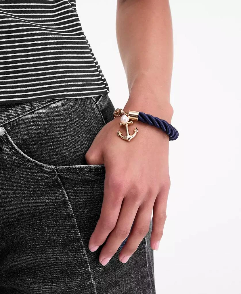 On 34th Gold-Tone Anchor Ribbon Rope Charm Bracelet, Macy
s Exclusive 3