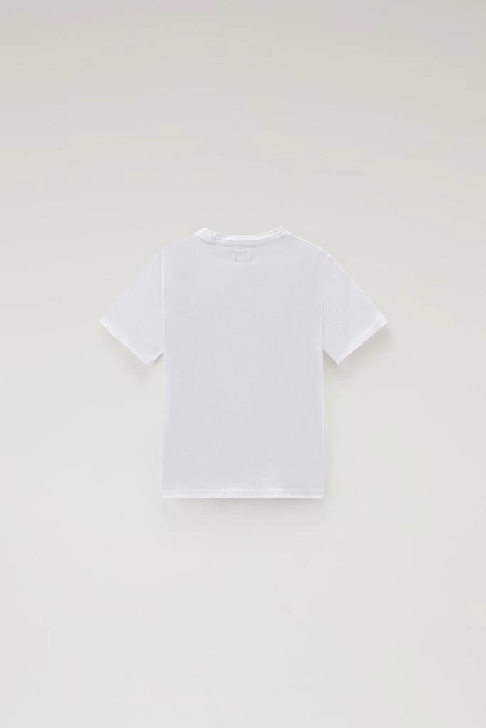 Woolrich Boys' Pure Cotton T-Shirt with Embroidery - Boys - White 2