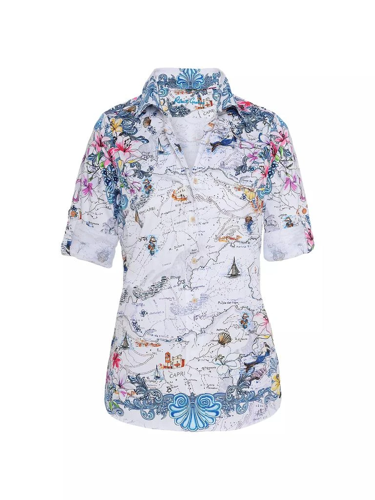 Robert Graham Hadley Graphic Stretch-Cotton Shirt 1