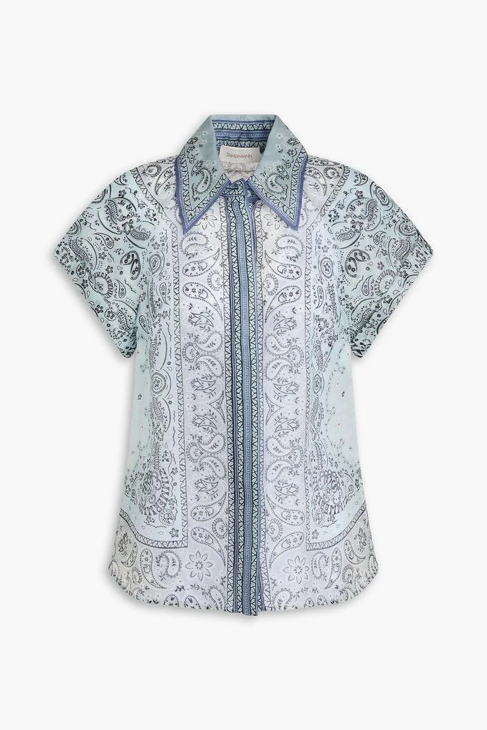 Zimmermann Paisley-print linen and silk-blend shirt