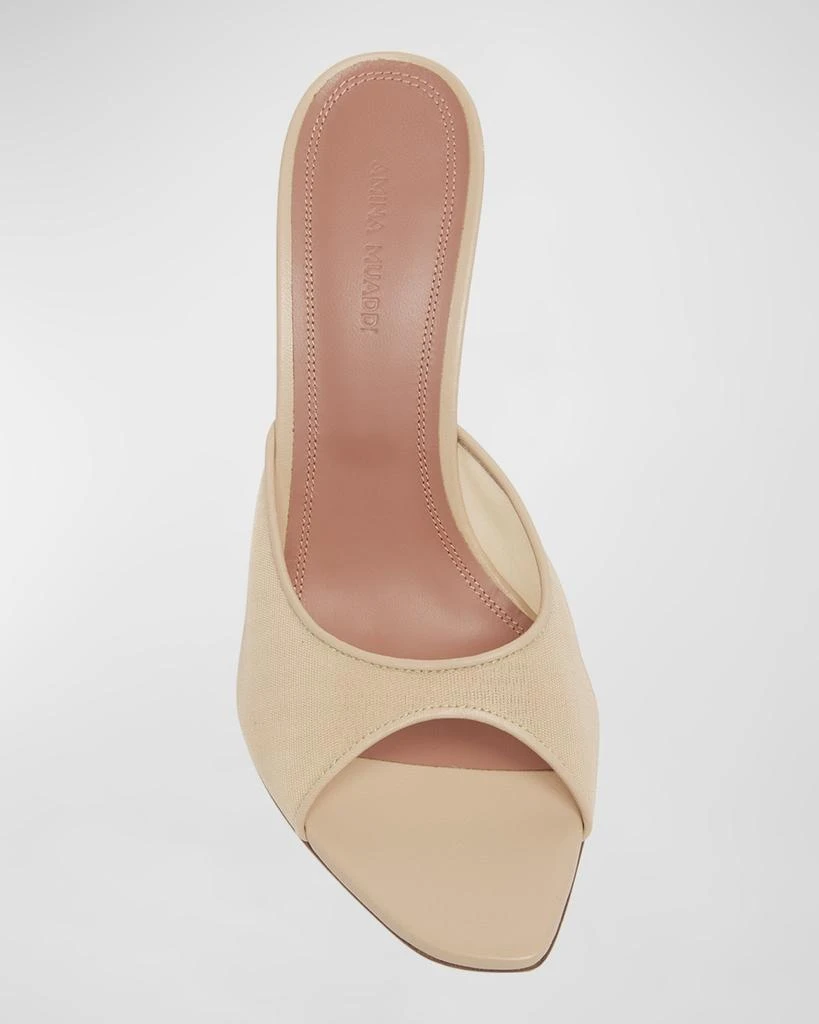 Amina Muaddi Alexa Mesh Slide Sandals 5