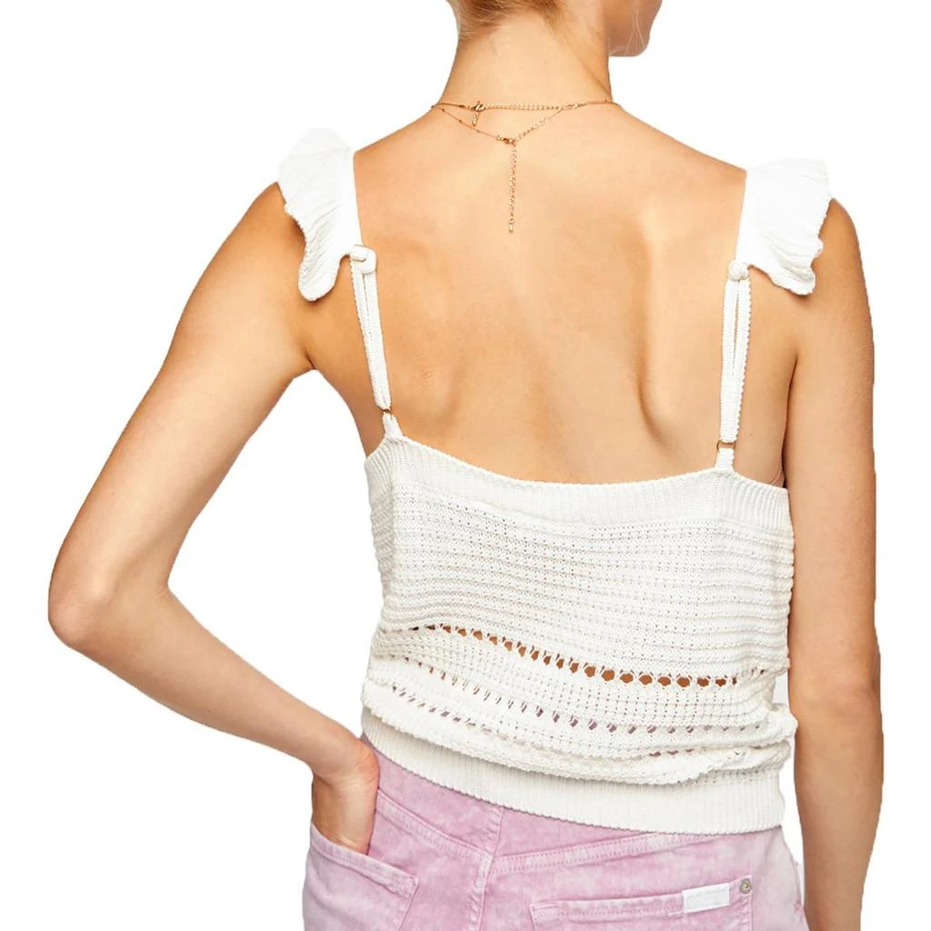 7 For All Mankind Womens Unlined Crochet Tank Top Sweater 2