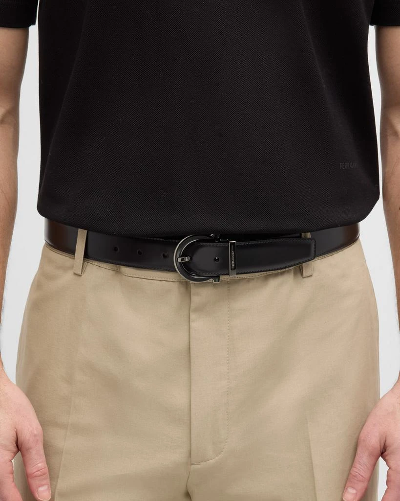 Salvatore Ferragamo Men's Reversible Gancio-Buckle Leather Belt 2