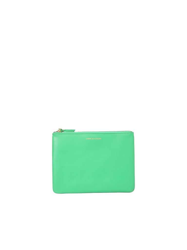 Comme des Garcons Green Leather Pouch