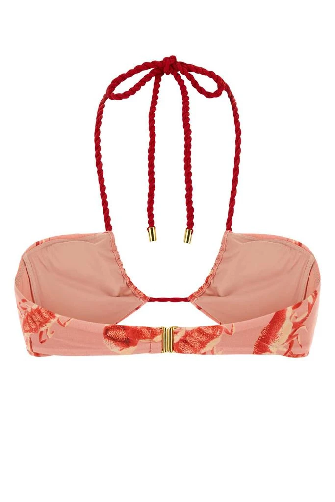 Farm Rio Printed Stretch Nylon Lobster Bikini Top 2