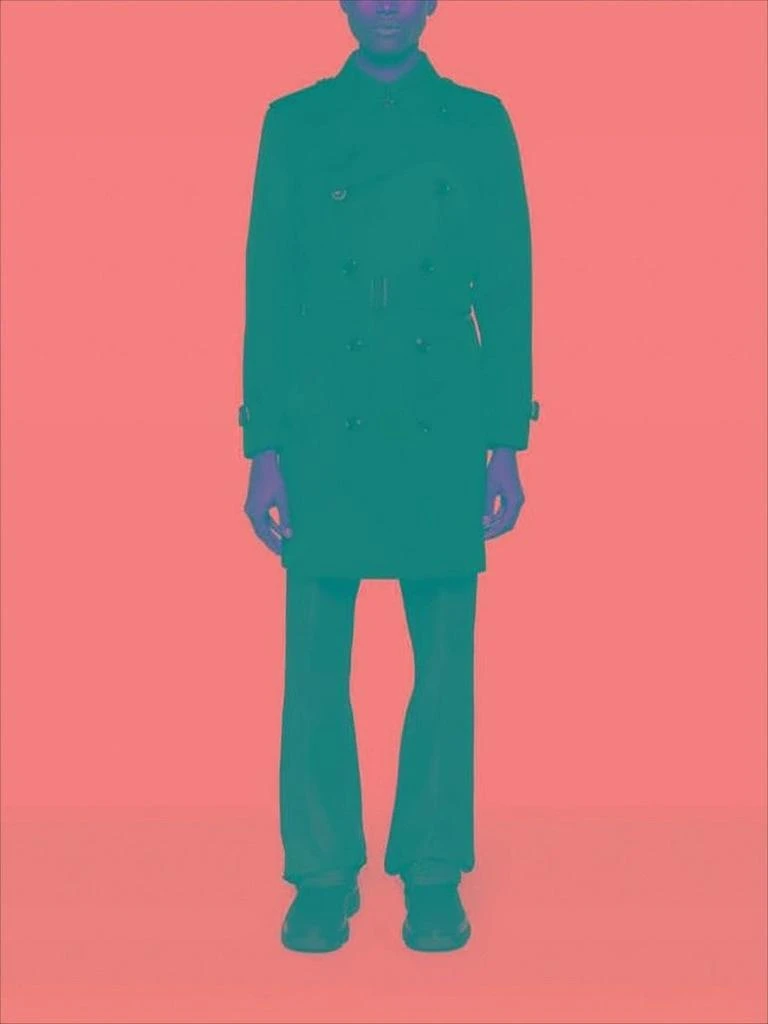 Burberry Double-Breasted Black Trench Coat 2