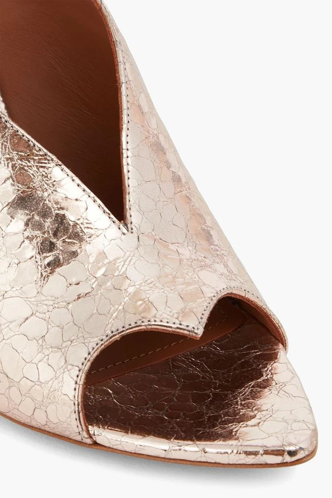 Malone Souliers Henri 70 metallic cracked-leather mules 4