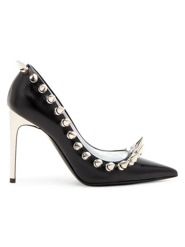 Moschino 105MM Studded Leather Pumps 1
