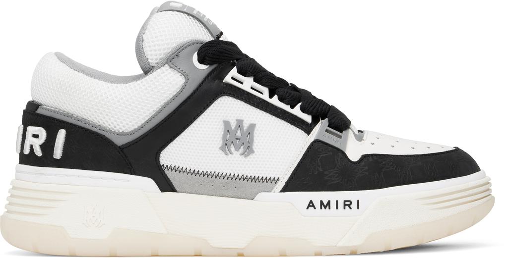 Shop White & Black MA Quad Debossed Nubuck MA-1 Sneakers on Sale