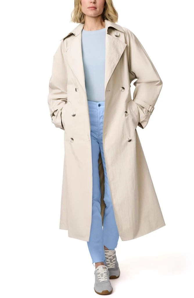 Bernardo Double Breasted Belted Trench Coat 7