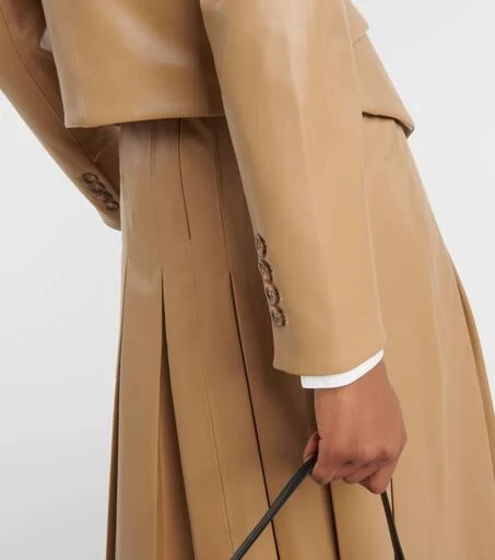 Cooke single-breasted faux leather jacket – On Sale Now with Up to