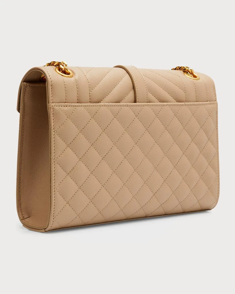 Yves Saint Laurent Envelope Triquilt Medium YSL Shoulder Bag in Grained Leather 7