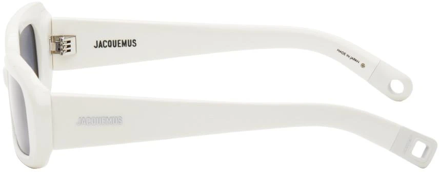 Jacquemus White La Casa 'Les lunettes Rond Carré' Sunglasses 3