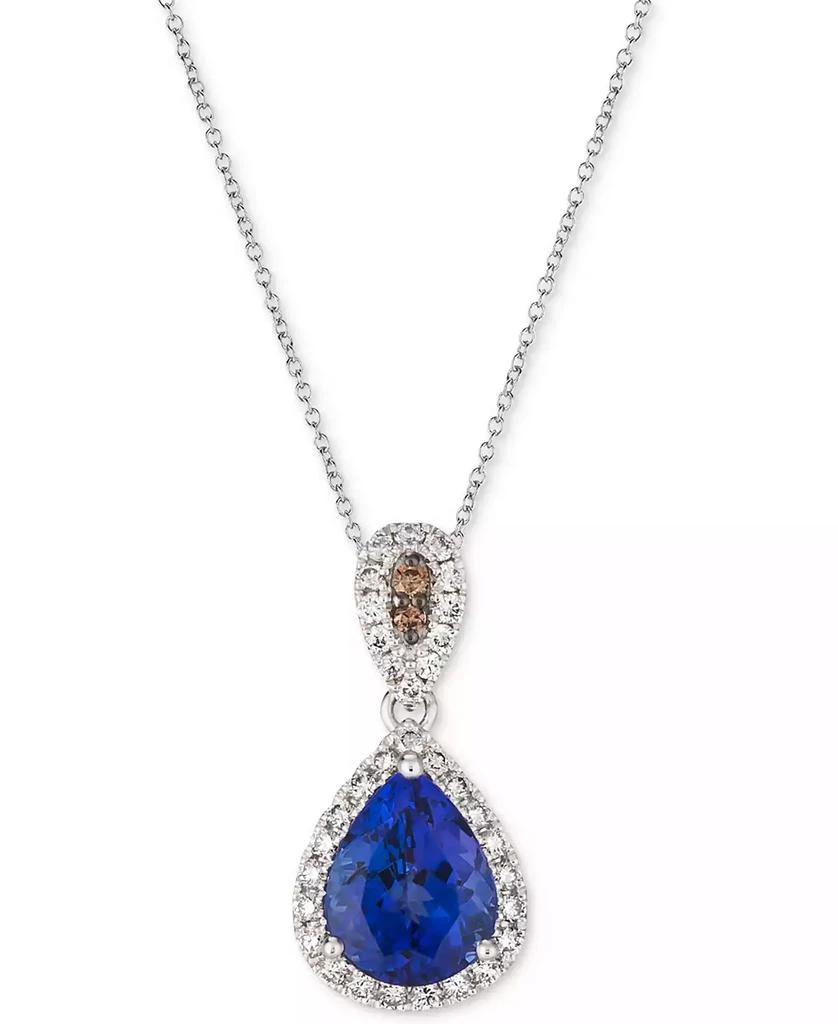 Le Vian Blueberry Tanzanite (2 ct. t.w.) & Diamond (3/8 ct. t.w.) 18" Pendant Necklace in 14k White Gold 1