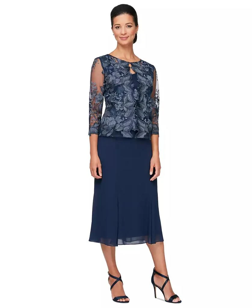 Alex Evenings Petite 2-Pc. Lace Jacket Dress Set 1
