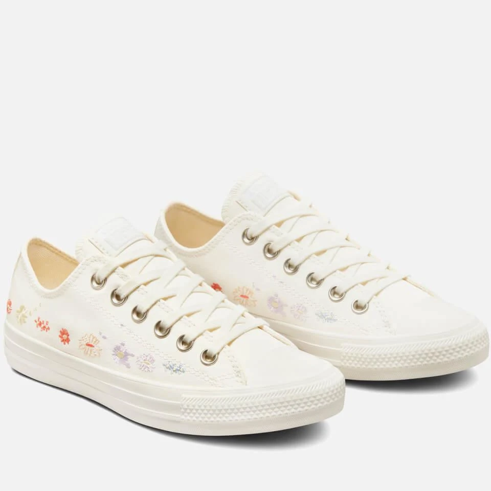 Converse CONVERSE WOMEN'S CHUCK TAYLOR ALL STAR THINGS TO GROW OX TRAINERS - EGRET/MULTI/BLACK 2