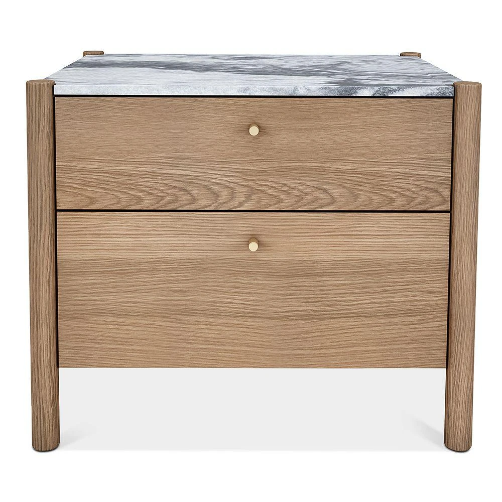 Huppé Jules White Oak 2 Drawer Nightstand 1