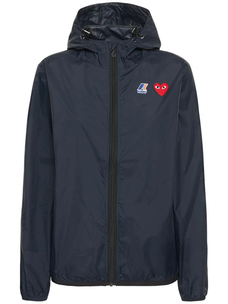 Comme des Garcons K-way Cdg Play Logo Nylon Zip Jacket 1