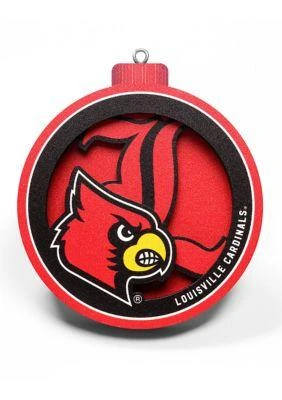 YouTheFan The Fan Ncaa Louisville Cardinals 3D Logo Series Ornaments 1