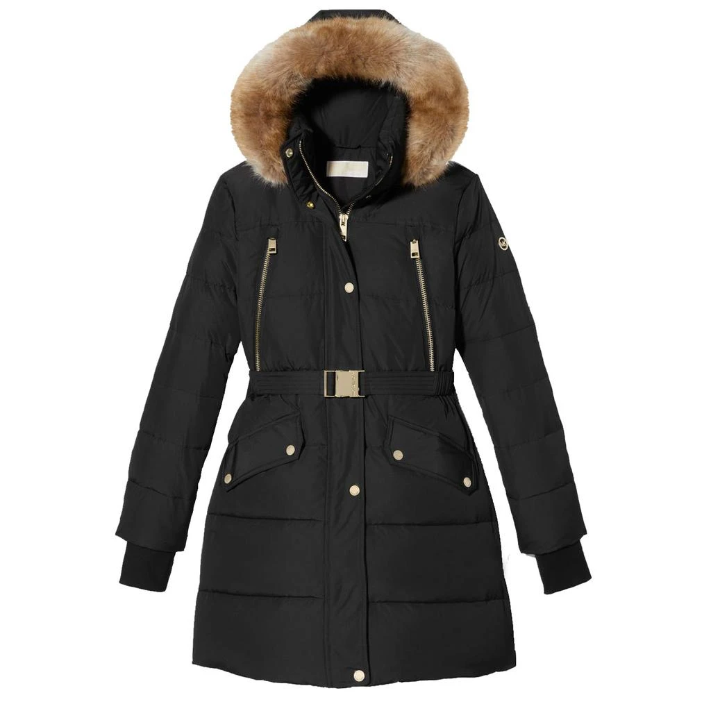Michael Kors Michael Michael Kors Women's Black Down Belted Puffer Coat 3/4 Length 1