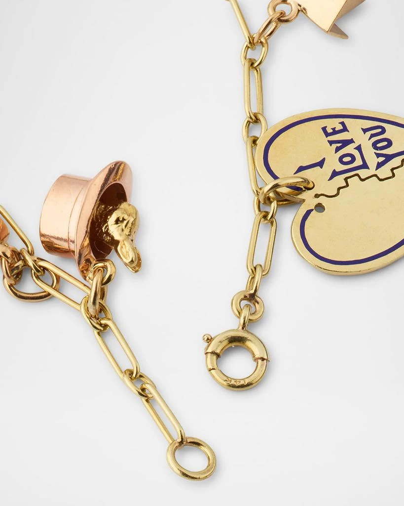 NM Estate Estate 14K Yellow Gold 16 Charm Bracelet 4