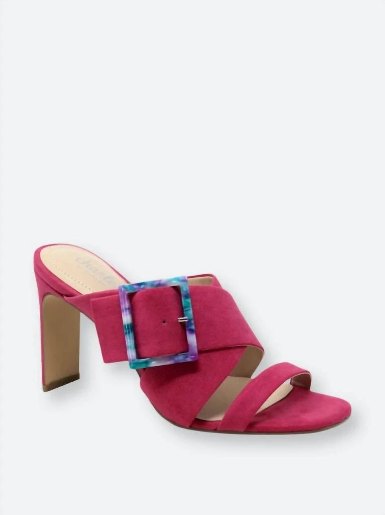 Charles David Gleam Block Heel In Magenta 1